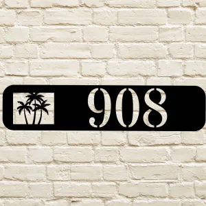 Custom Palm Tree Address Sign