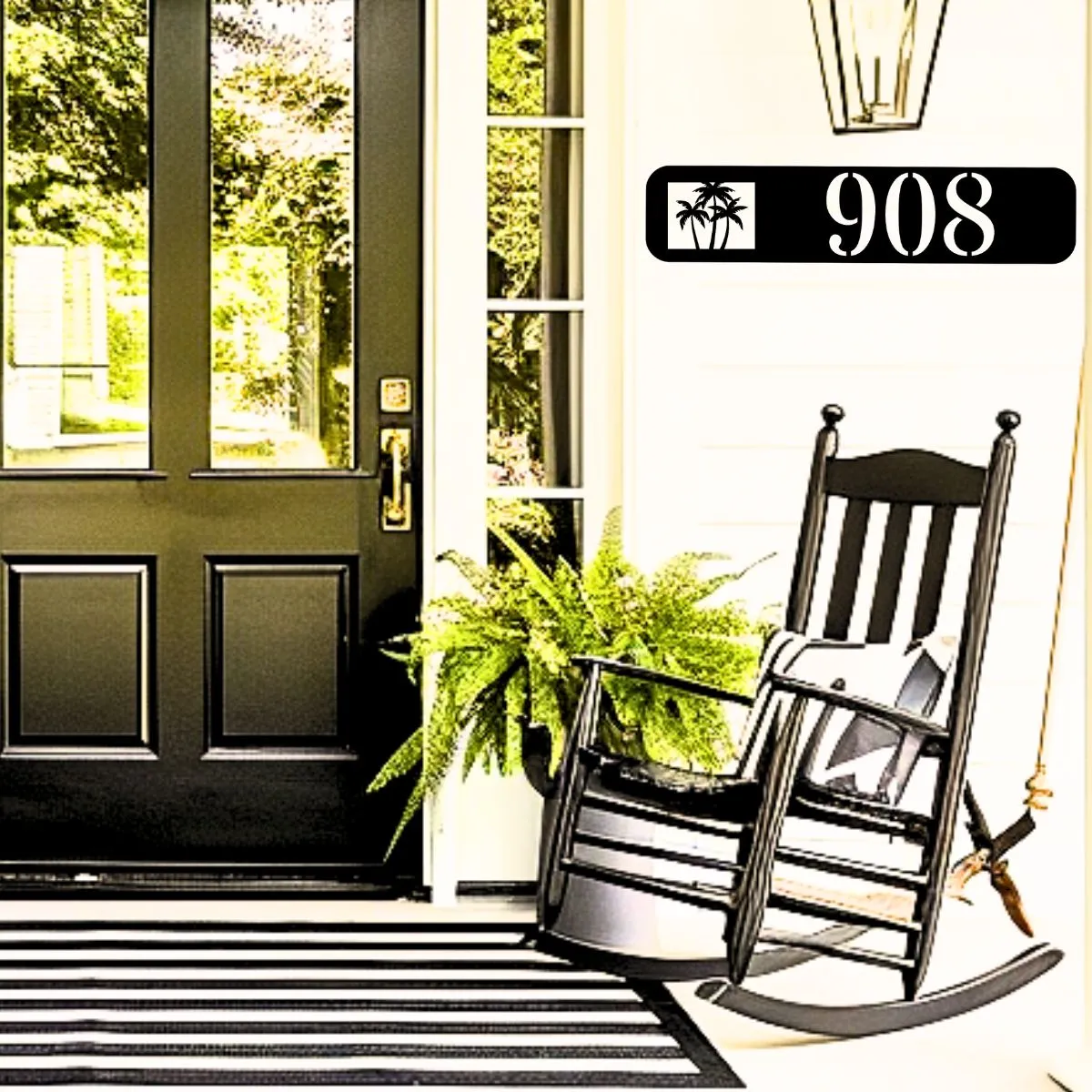 Custom Palm Tree Address Sign