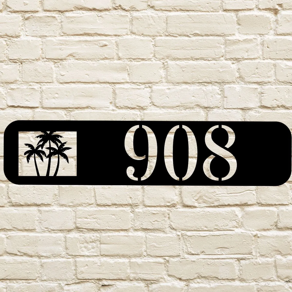 Custom Palm Tree Address Sign