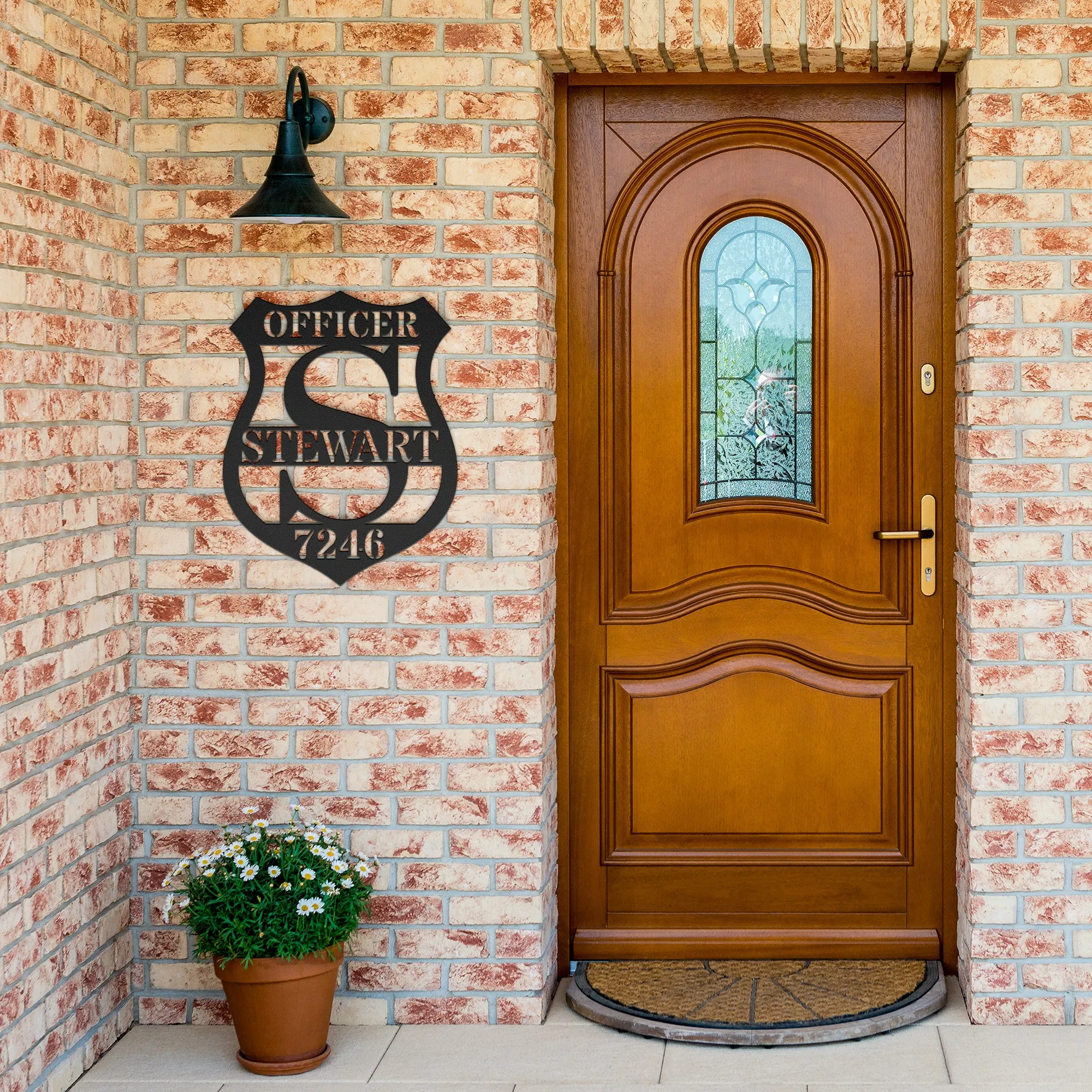Custom Police Monogram Metal Sign