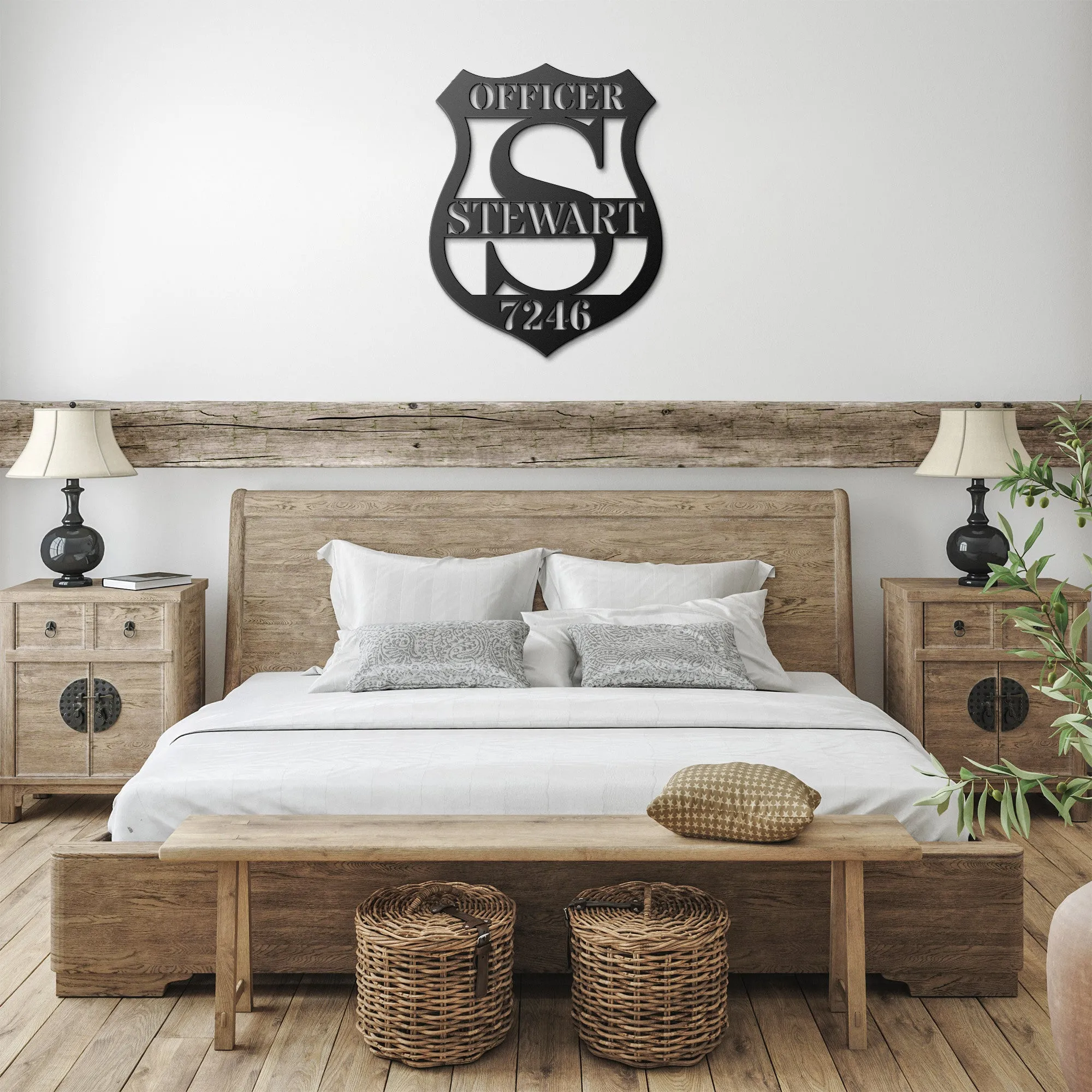 Custom Police Monogram Metal Sign