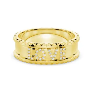 Custom Signature "LOVE" Wedding Band