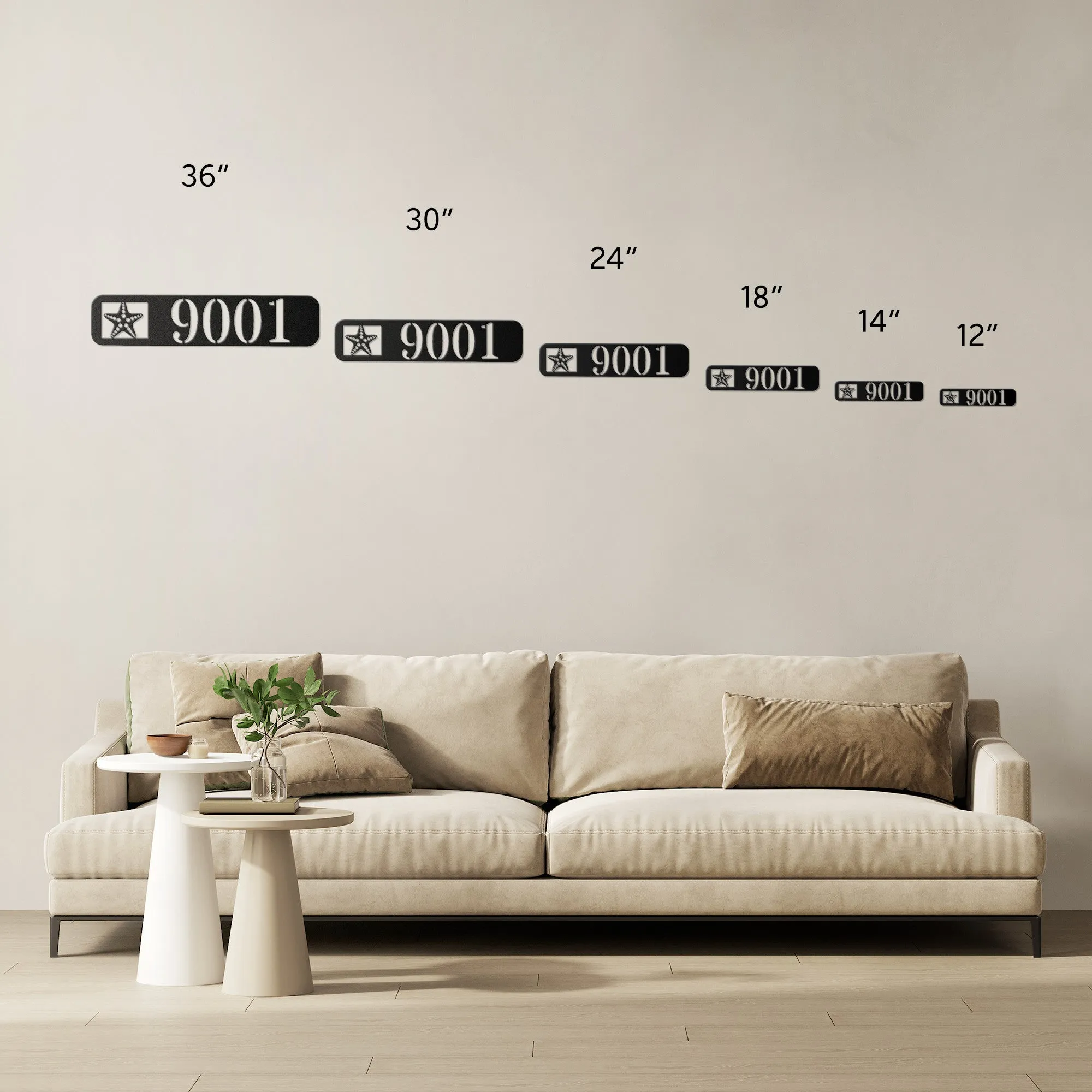 Custom Starfish House Address SIgn