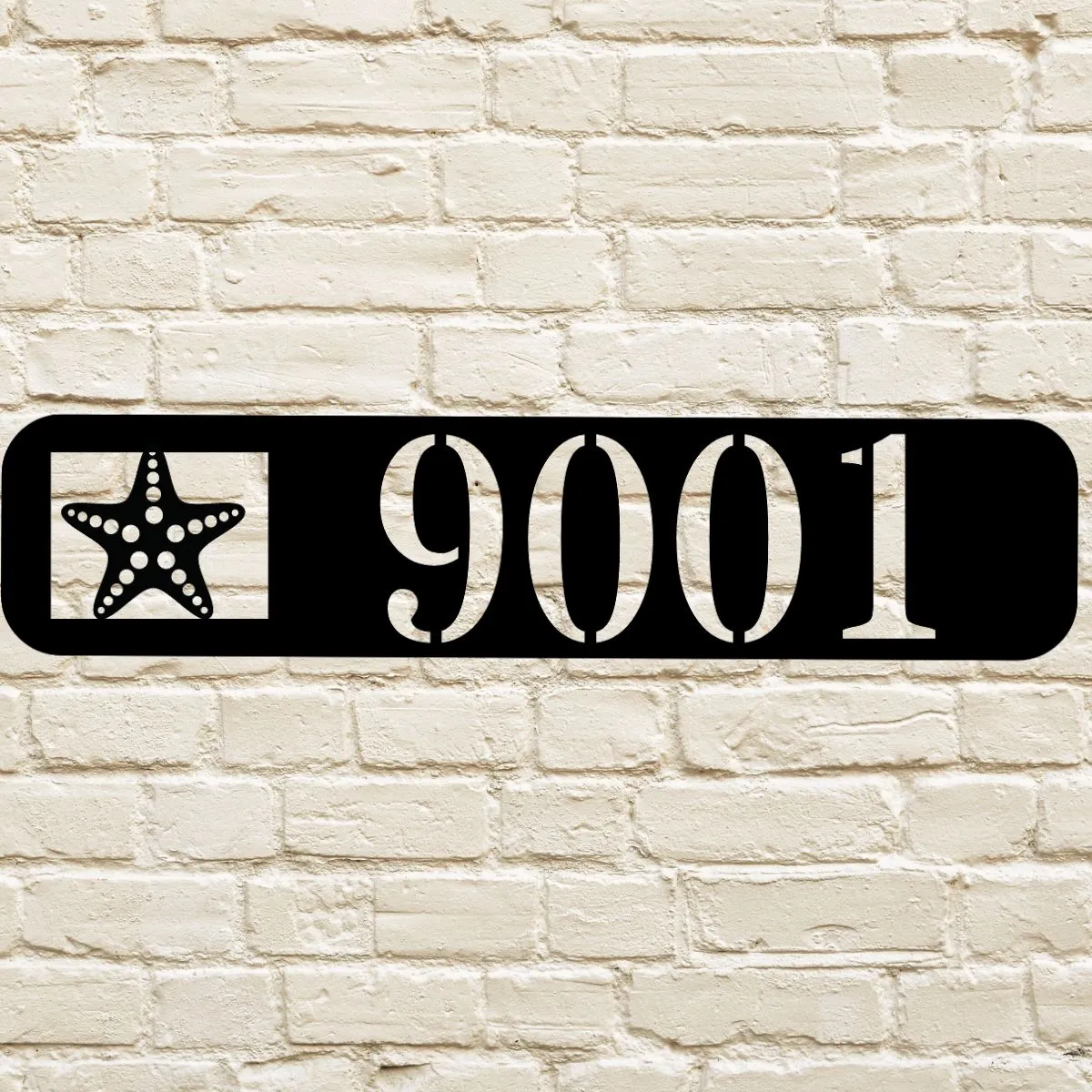 Custom Starfish House Address SIgn