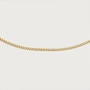 Diamond Cut Curb Link 9K Gold Chain