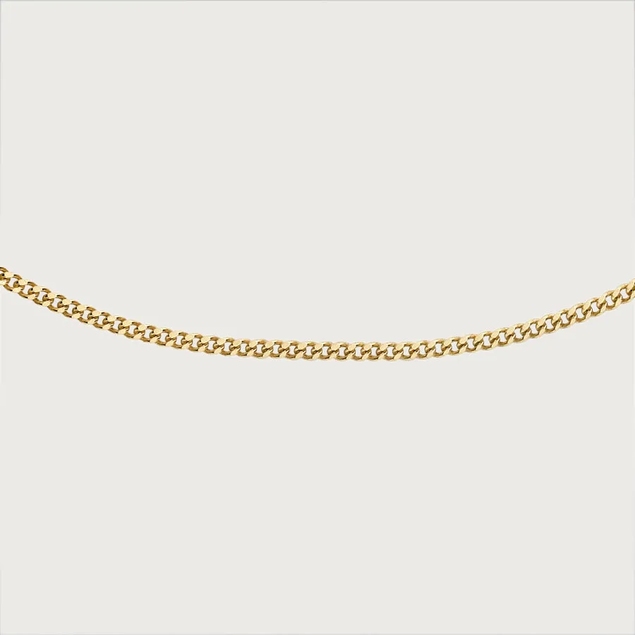 Diamond Cut Curb Link 9K Gold Chain