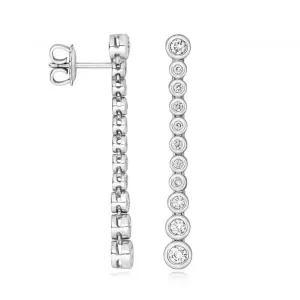 Diamond Jewellery 18ct White Gold Diamond Drop Earrings EDQ322W
