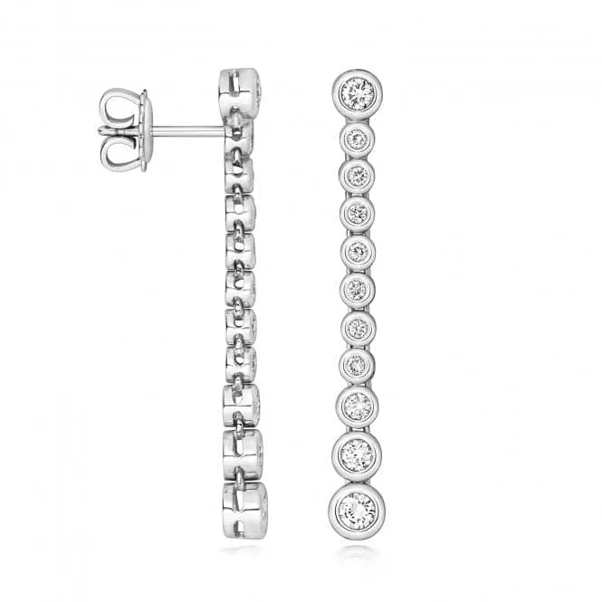 Diamond Jewellery 18ct White Gold Diamond Drop Earrings EDQ322W
