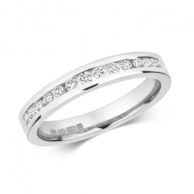Diamond Jewellery 18K White Gold Diamond Half Eternity Ring RDQ152W