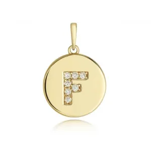 Diamond Jewellery 9ct Gold Diamond Initial F Pendant PD179/F