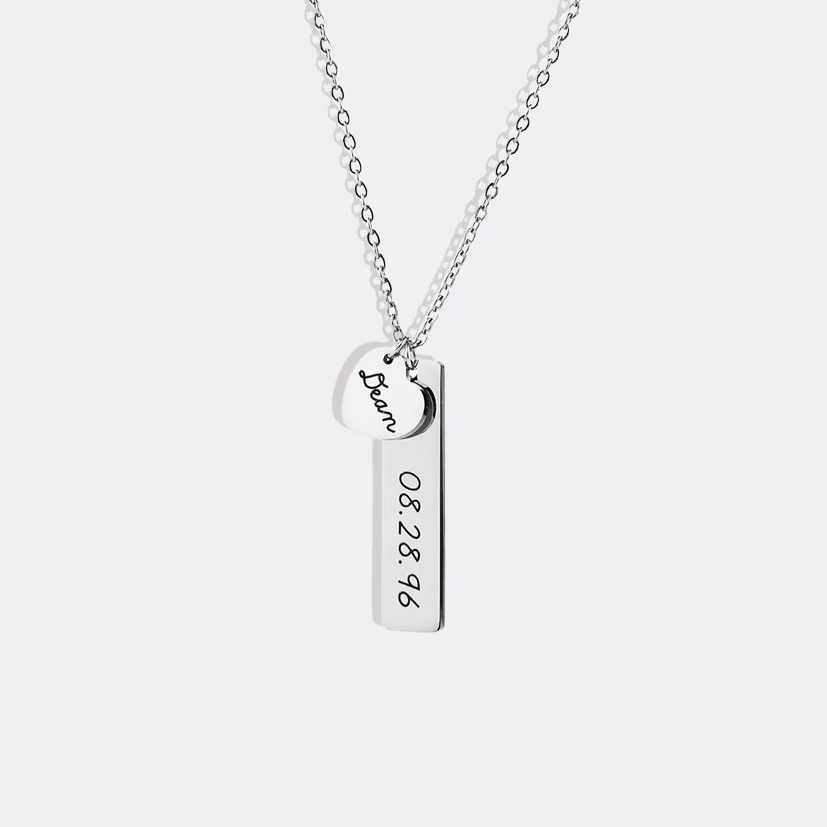 Engraved Heart Pendant Necklace • Best Friend Gift