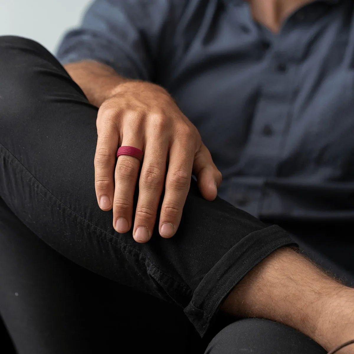 Enso Rings Men's Infinity Series Silicone Ring - Oxblood