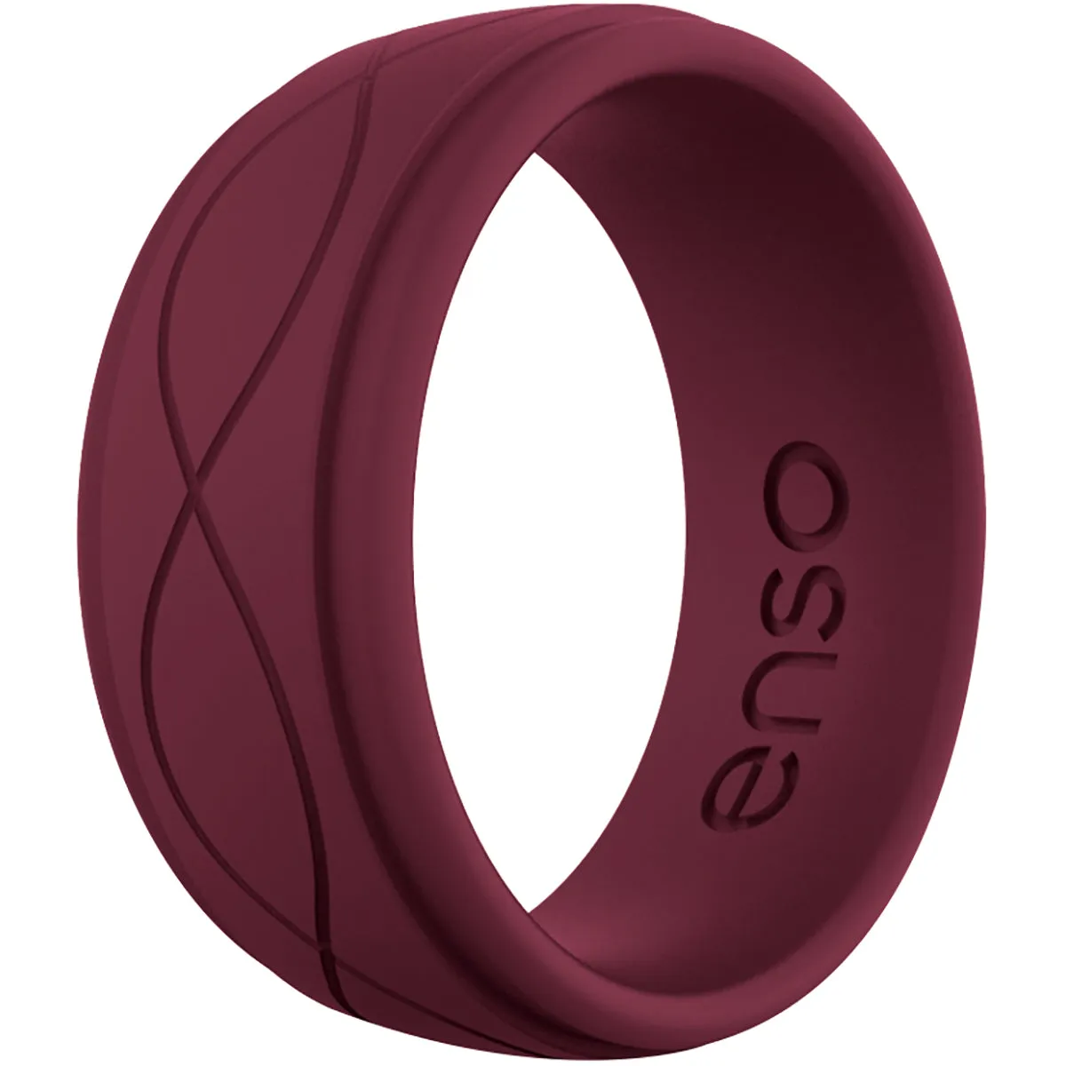 Enso Rings Men's Infinity Series Silicone Ring - Oxblood