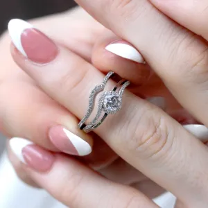 Eternal Embrace White Gold Infinity Set, 0.5 CT