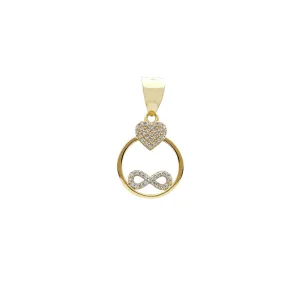 Eternal Love Circle Loop Pendant (14K)