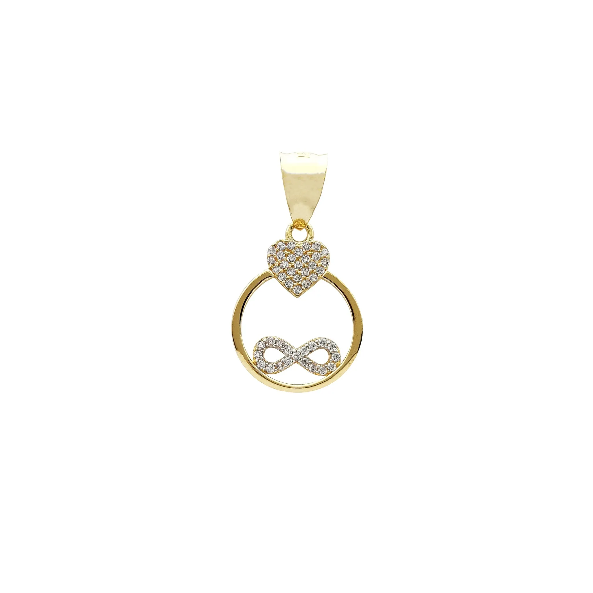 Eternal Love Circle Loop Pendant (14K)