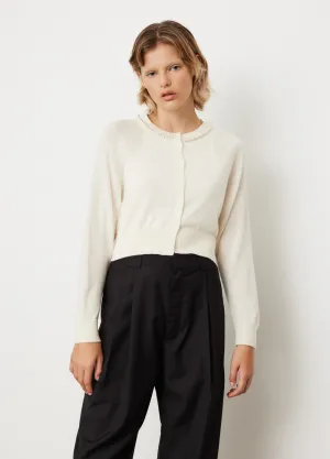 Fitted Cropped Cardigan With Embellishments