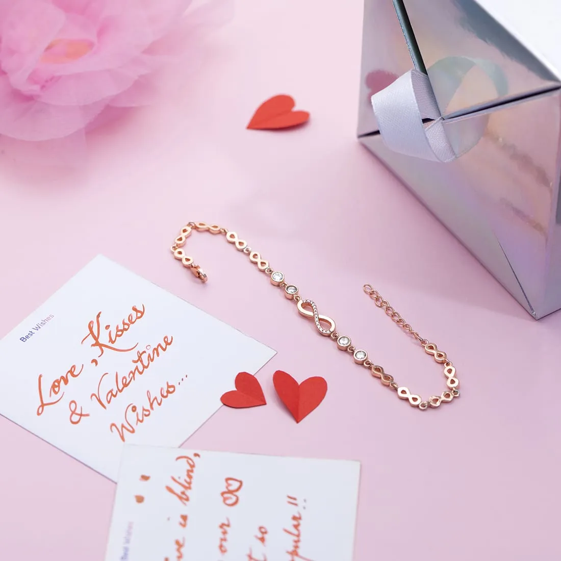 Forever Together 925 Silver Bracelet - Valentines Edition with Gift Box