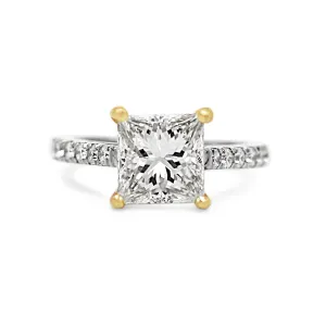 GCS Certificated Princess Cut Diamond Ring 3.14ct