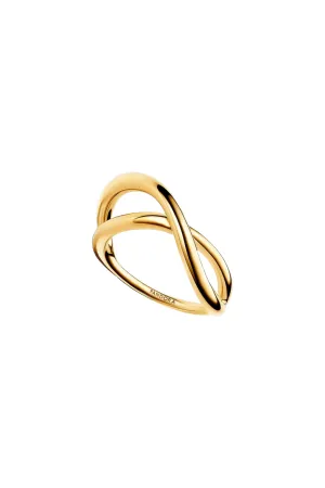 Gold Plated Organically Shaped Infinity Ring