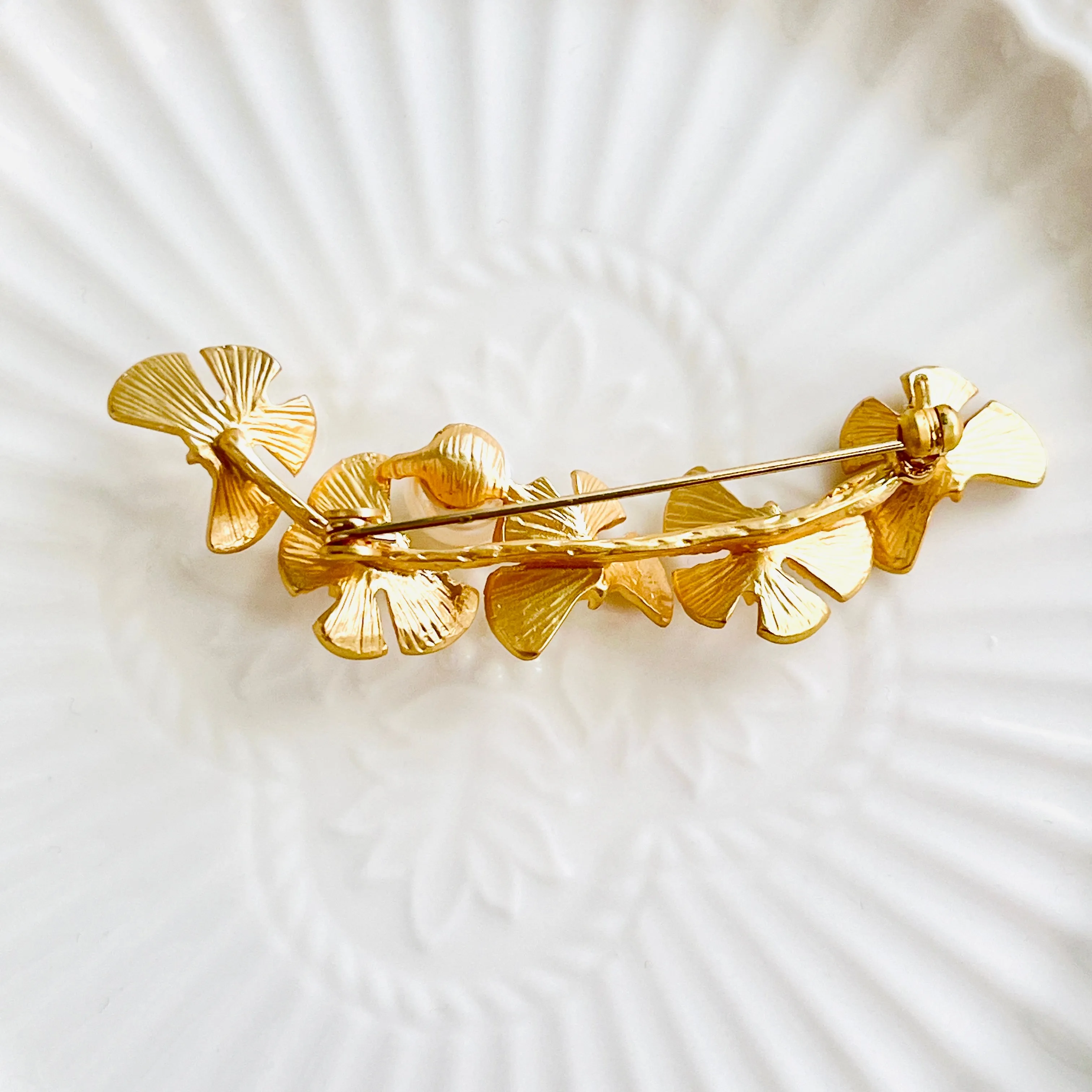 Golden Butterfly Brooch Pin