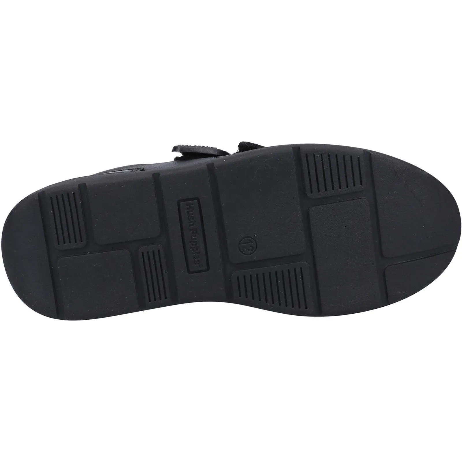 Hush Puppies Boys Ryan Leather School Shoes - Black