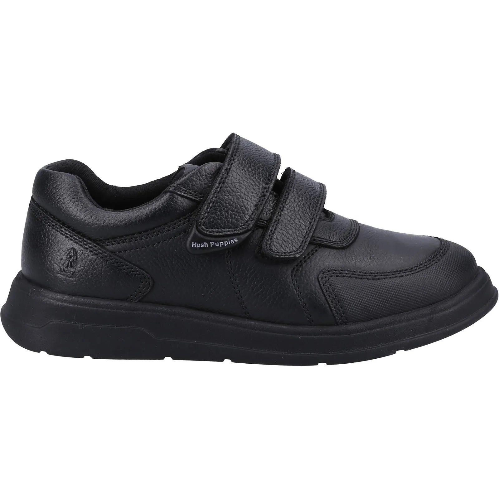 Hush Puppies Boys Ryan Leather School Shoes - Black