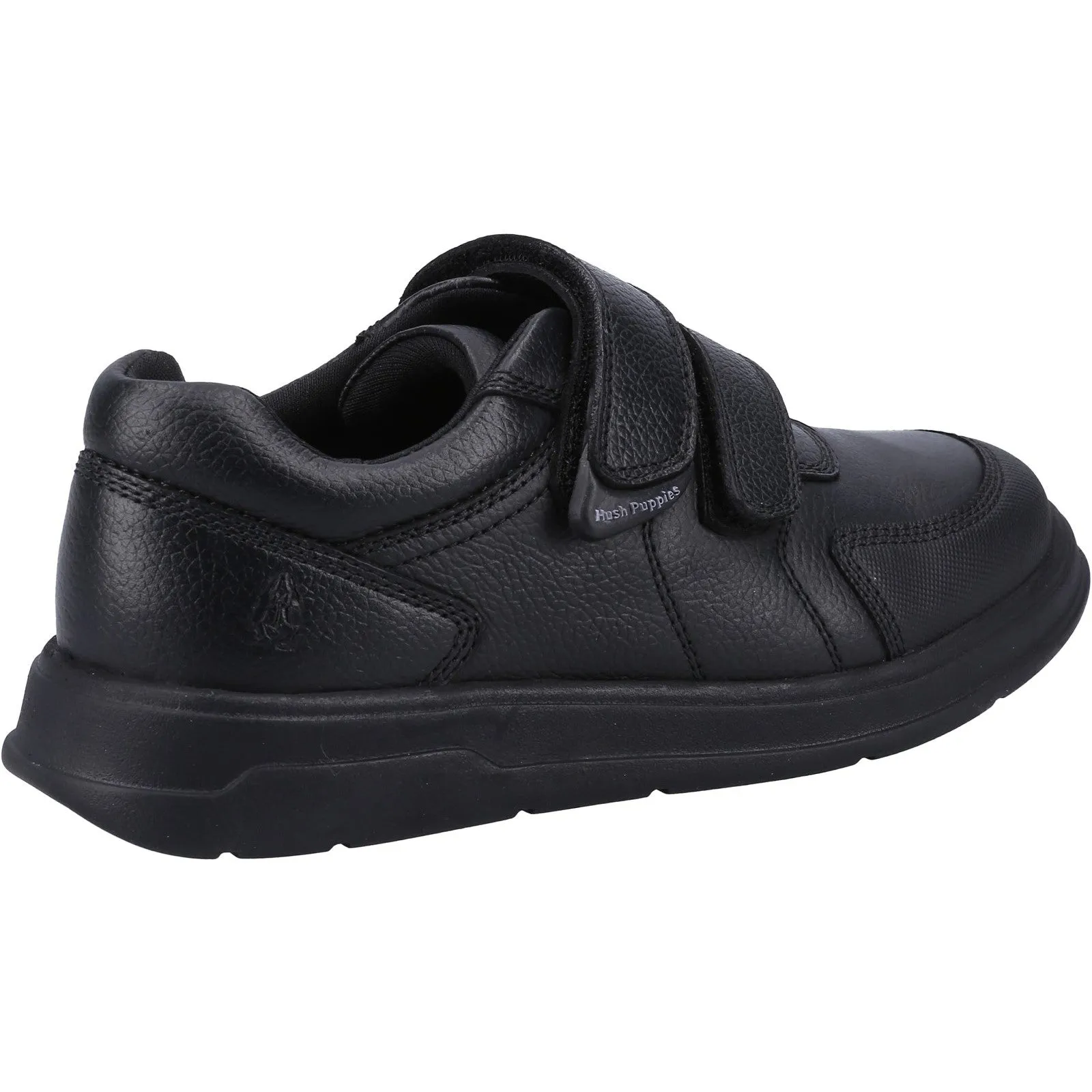 Hush Puppies Boys Ryan Leather School Shoes - Black