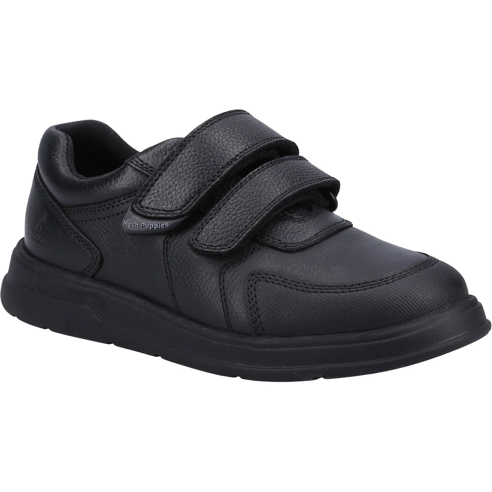 Hush Puppies Boys Ryan Leather School Shoes - Black