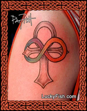 Infinite Pride Ankh LGBTQ Tattoo Design