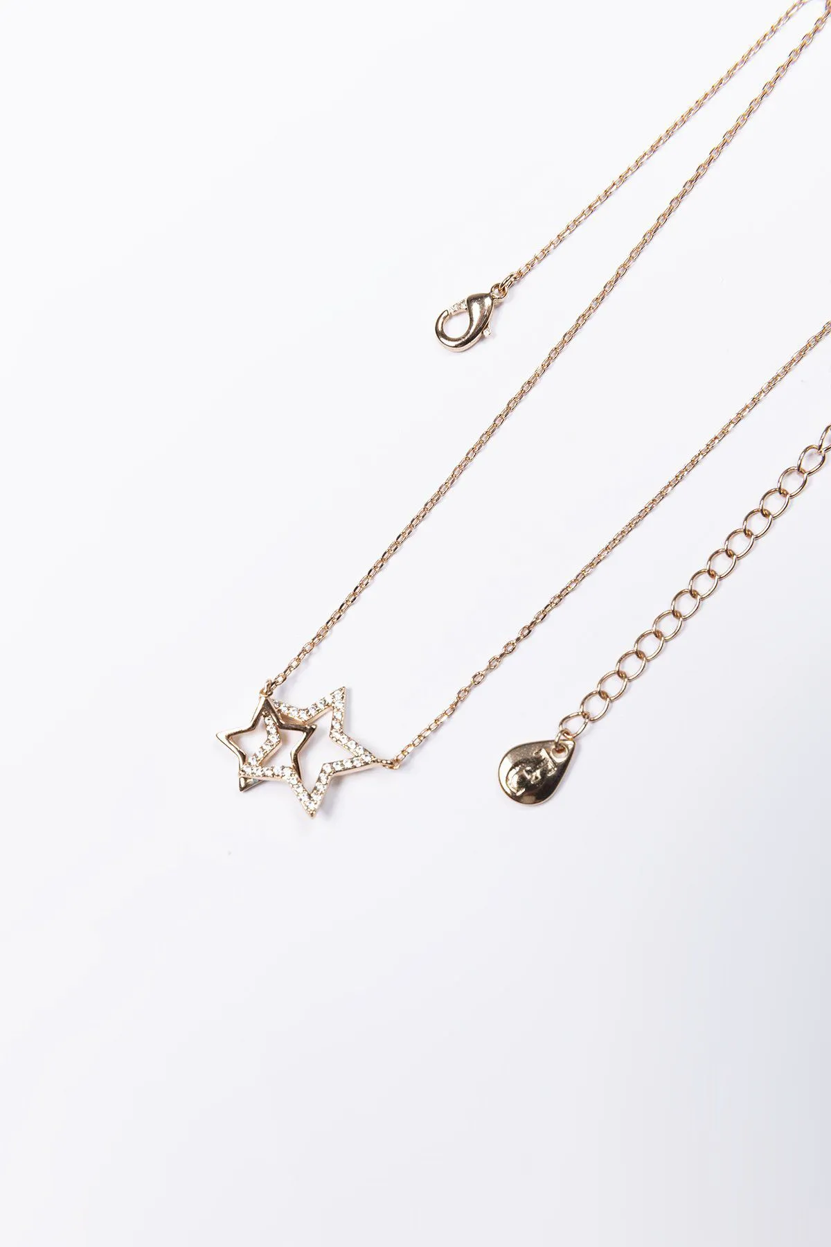 Interlocking Star Pendant in Rose Gold