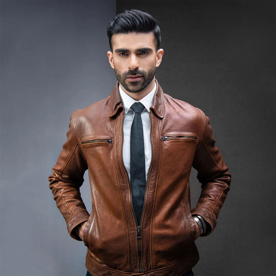 James Dean Heritage Cognac Leather Jacket