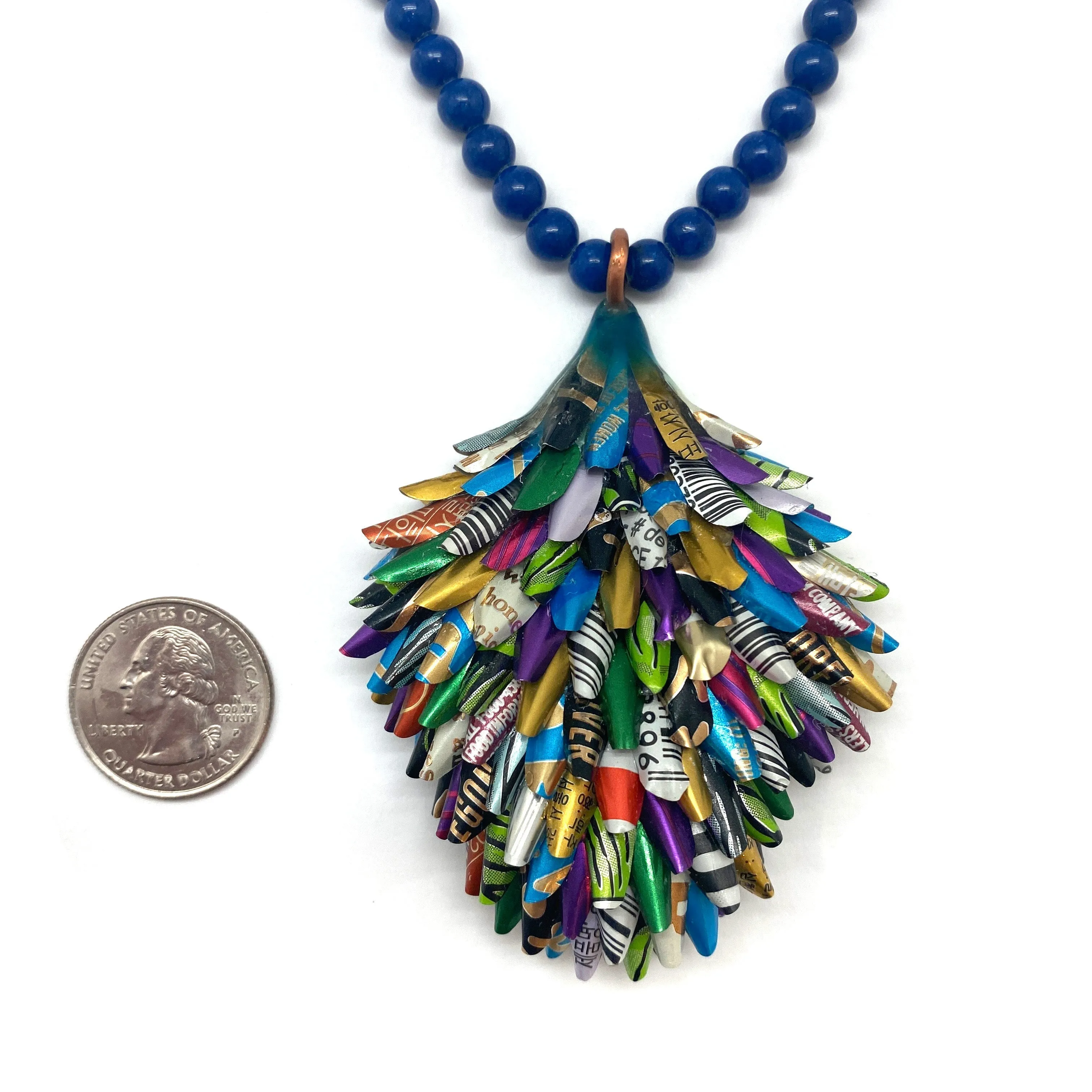 Layered Aluminum Pendant Necklace