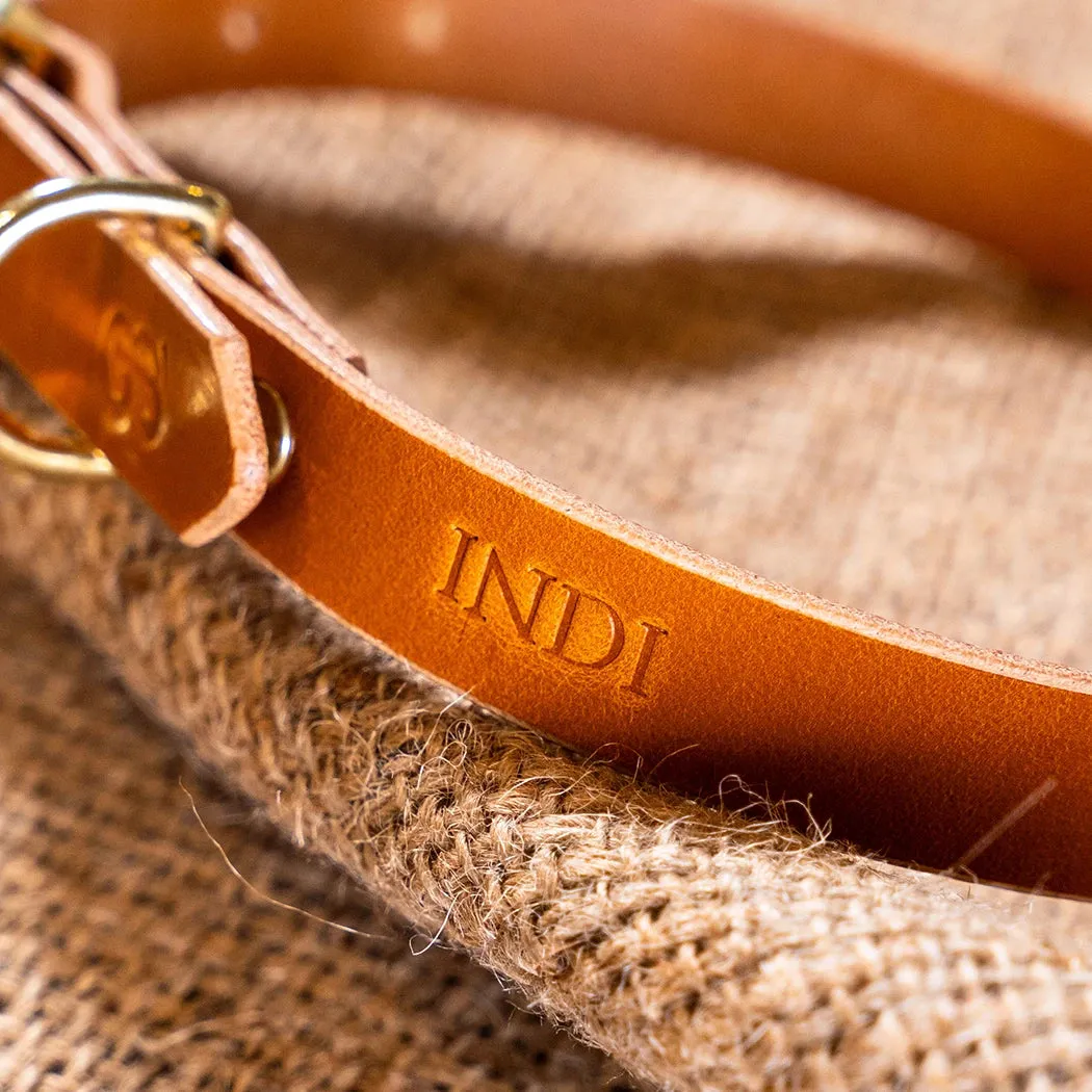 Leather Dog Collar - Havana Tan