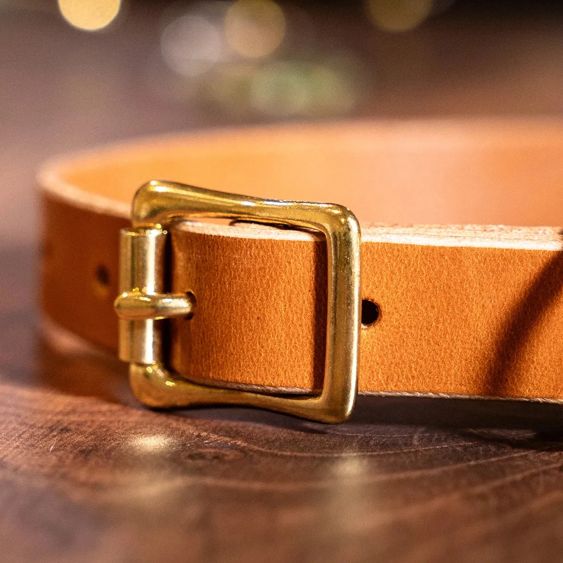 Leather Dog Collar - Havana Tan