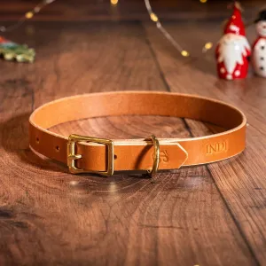 Leather Dog Collar - Havana Tan