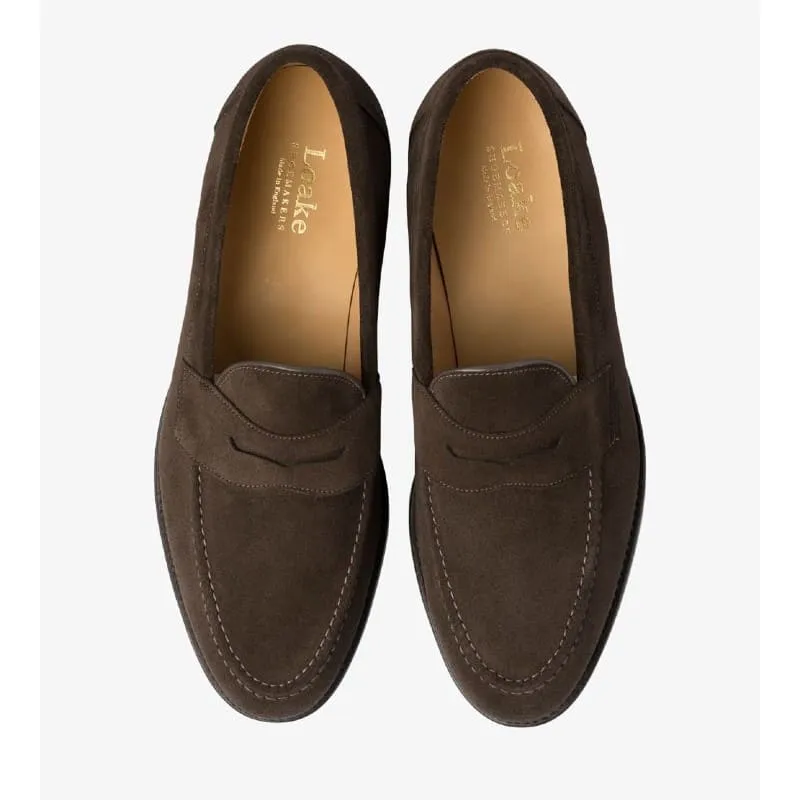 Loake Imperial Suede Mens Loafer - Dark Brown Suede