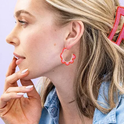 Luna Beaded Hoop Earring (2 colors)