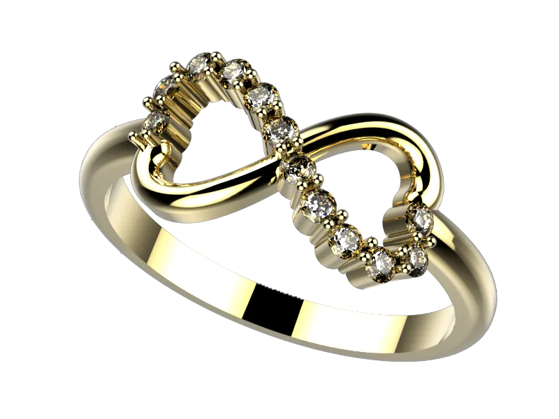 MD1014: Infinity ring with Swarovski Zirconia