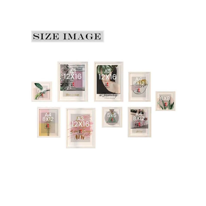 Minimalist Framed Wall Art - Set Of Nine