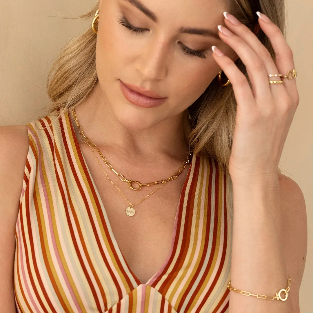 Mint Paperclip Necklace