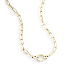 Mint Paperclip Necklace
