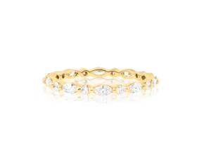 Mira Marquise and Round Gold Diamond Eternity Band