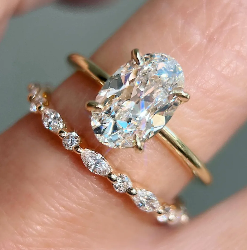Mira Marquise and Round Gold Diamond Eternity Band