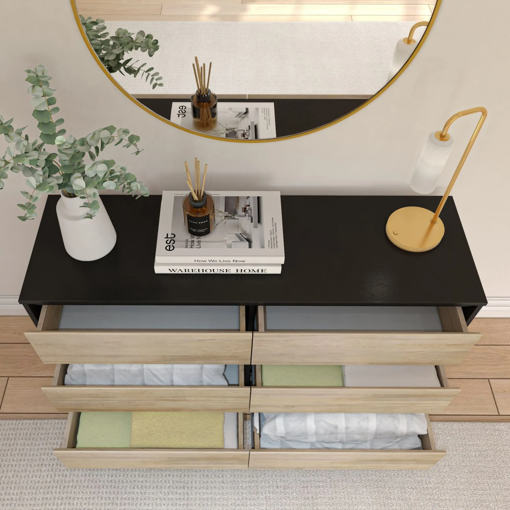 Modern 6-Drawer Dresser