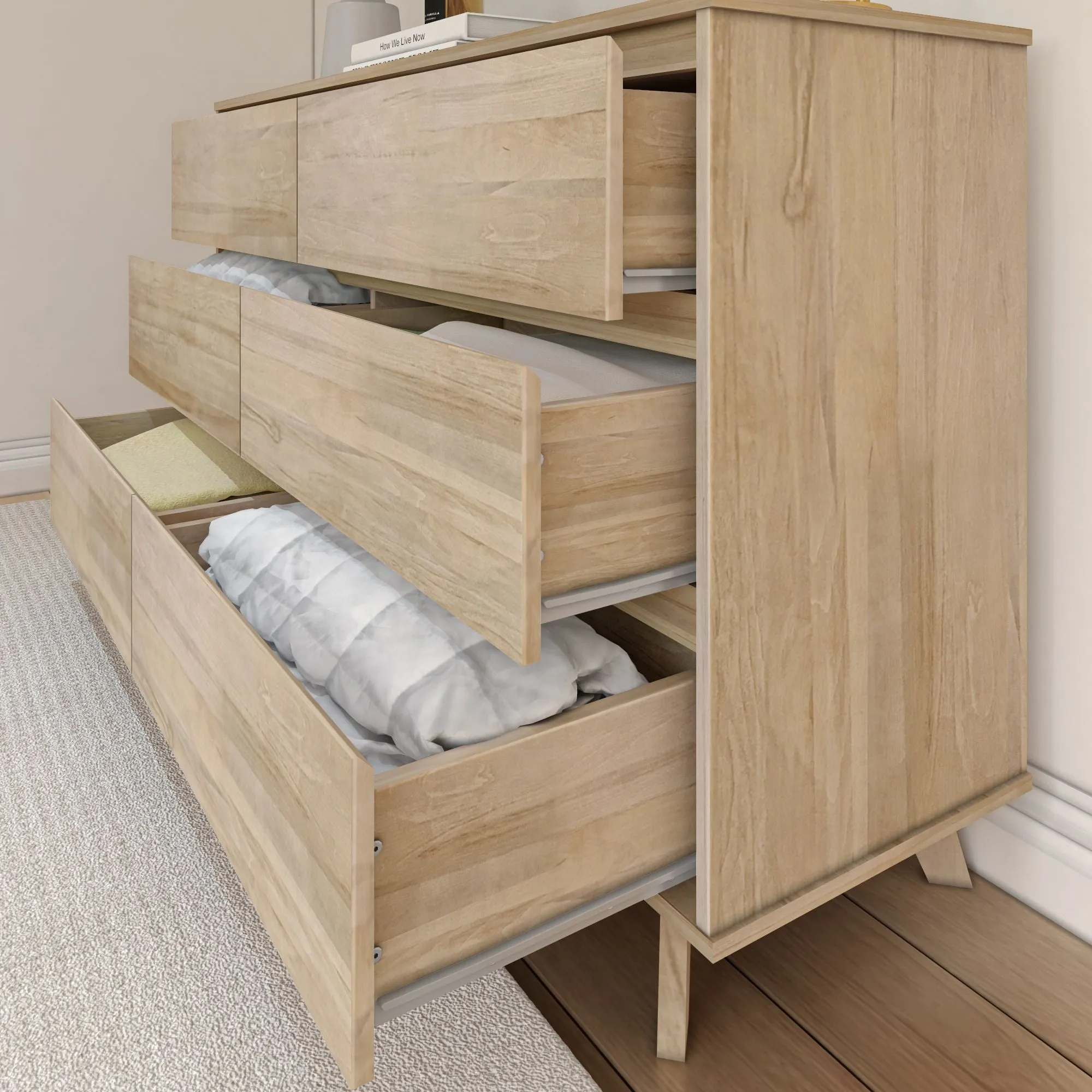Modern 6-Drawer Dresser