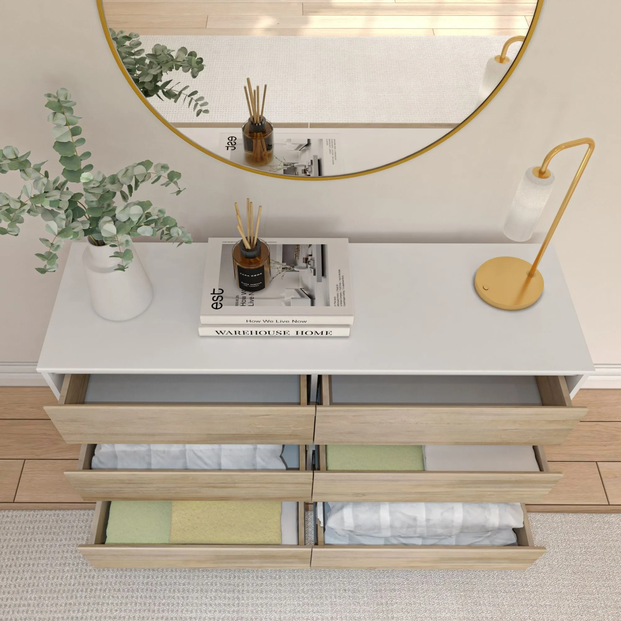 Modern 6-Drawer Dresser