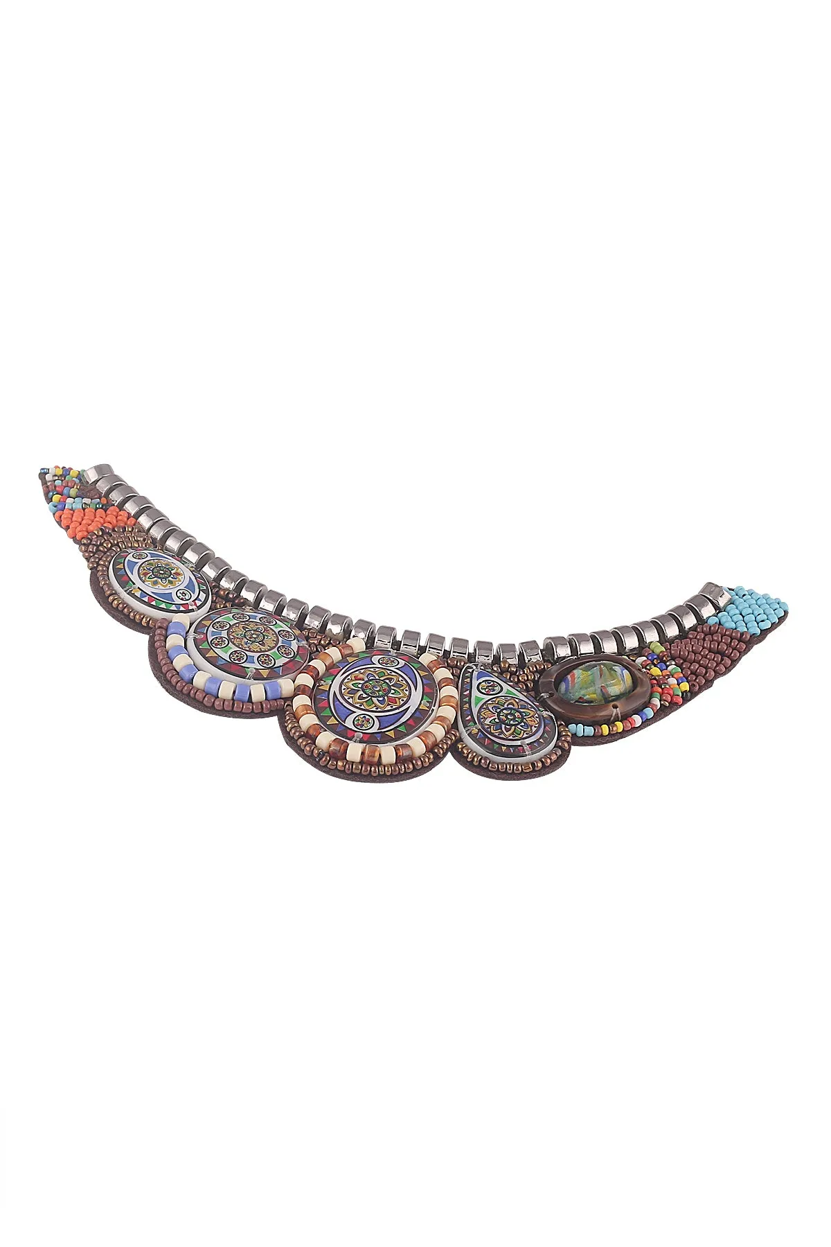 Native Bohemian Antique Pattern Beaded Neck
