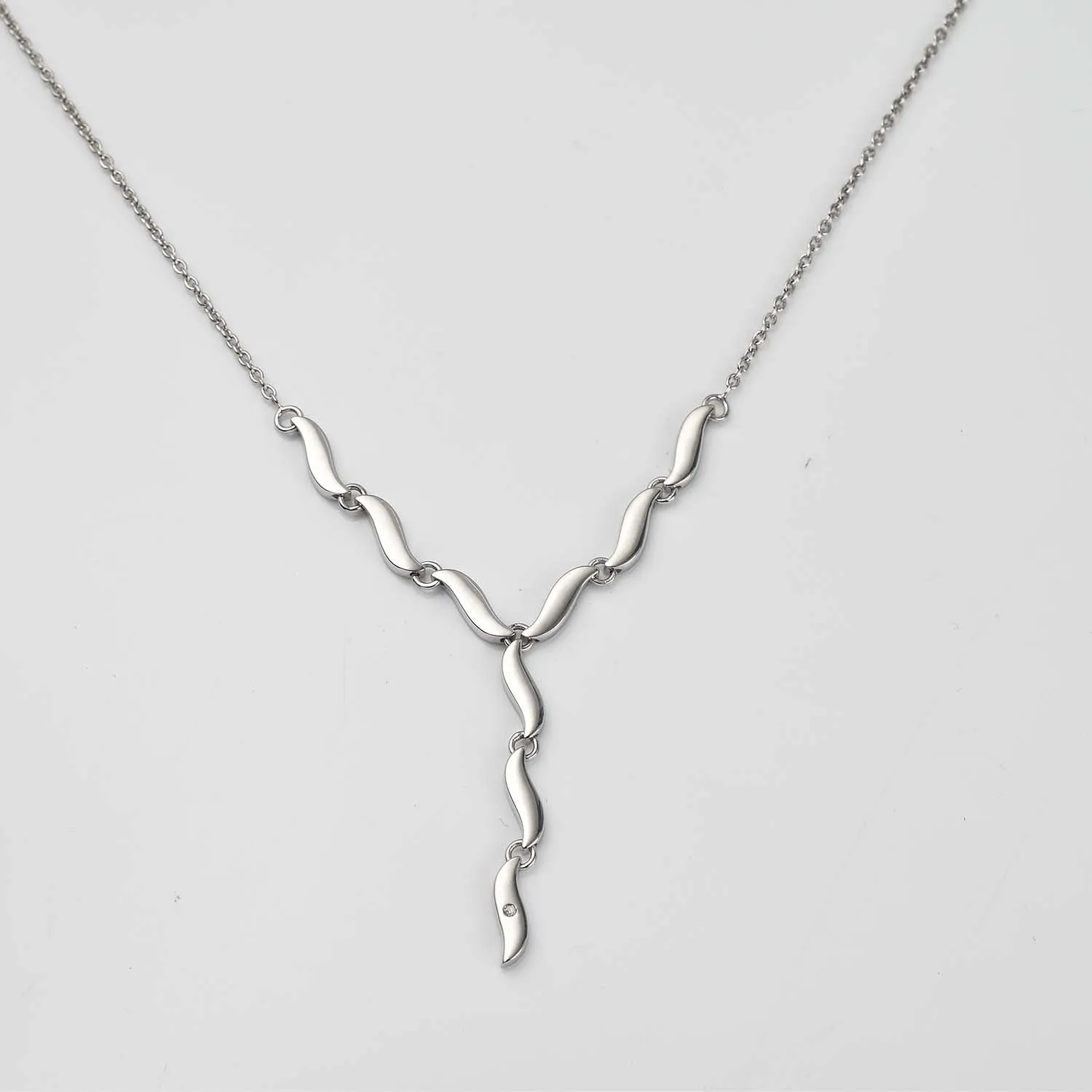 Ocean Wave Diamond Necklace