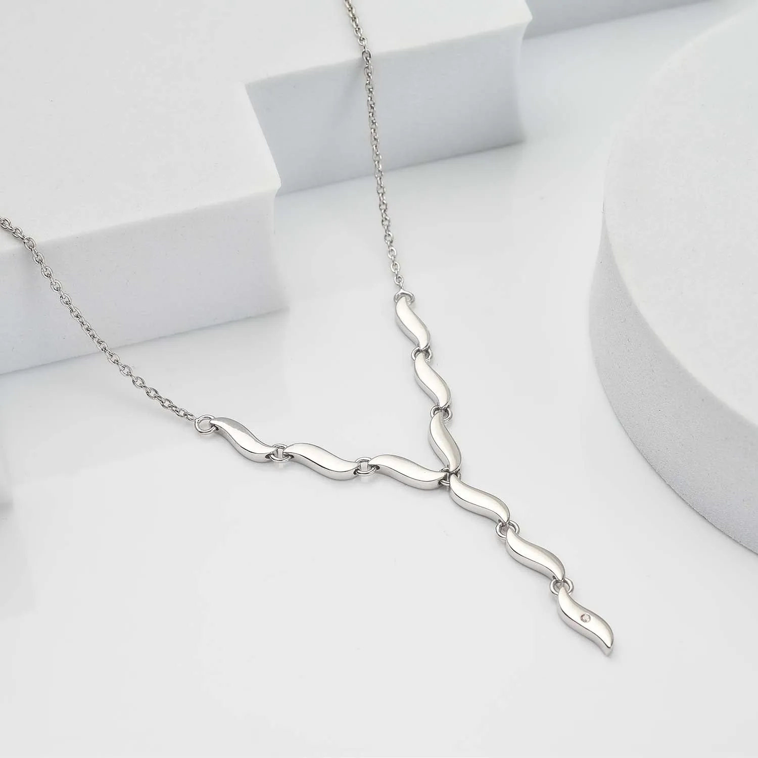 Ocean Wave Diamond Necklace